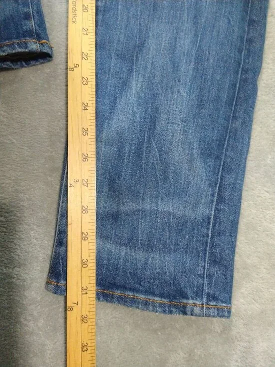 American Eagle Jeans Mens 40x32 Blue Denim Skinny Airflex Distressed Medium Wash - Picture 5 of 10